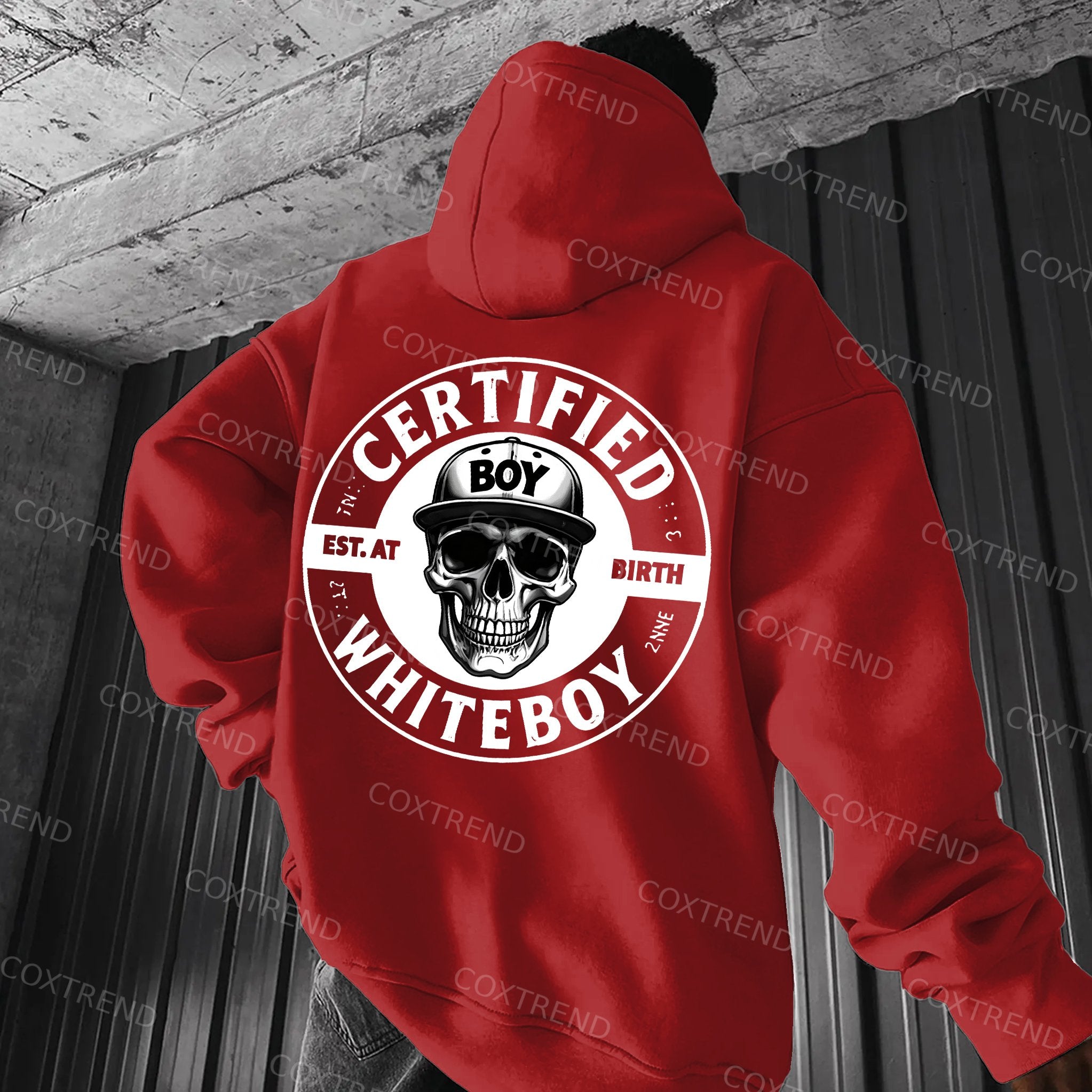 Certified Whiteboy Skull Printed Men's Hoodie