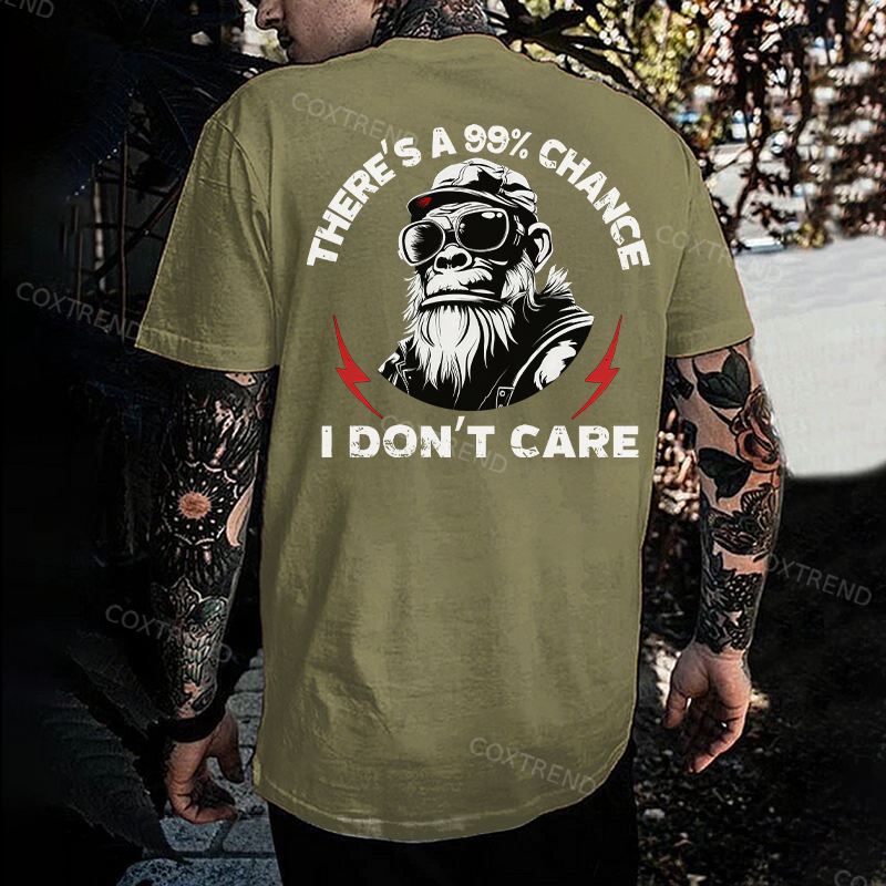 There's A 99% Chance I Don't Care Printed Men's T-shirt