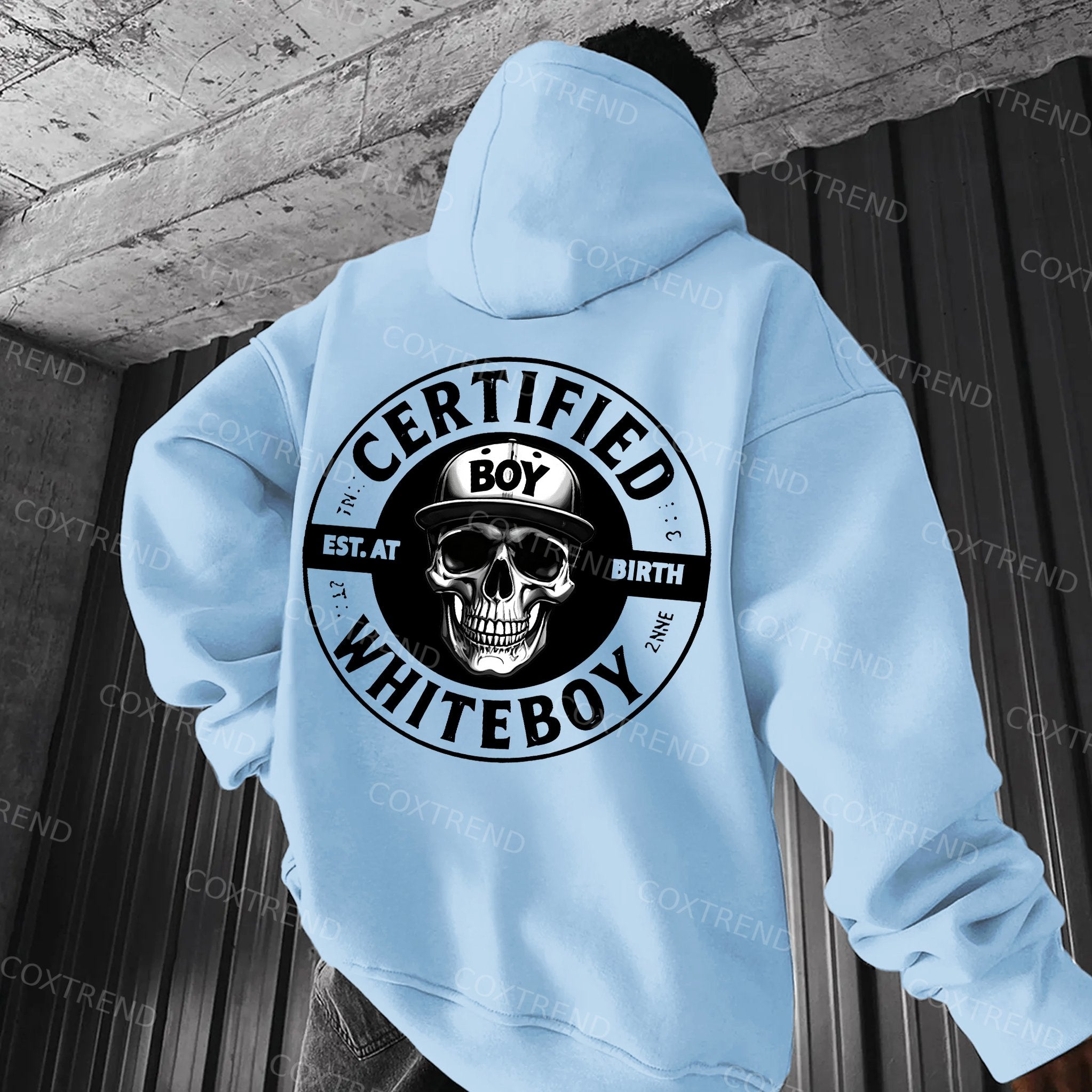 Certified Whiteboy Skull Printed Men's Hoodie