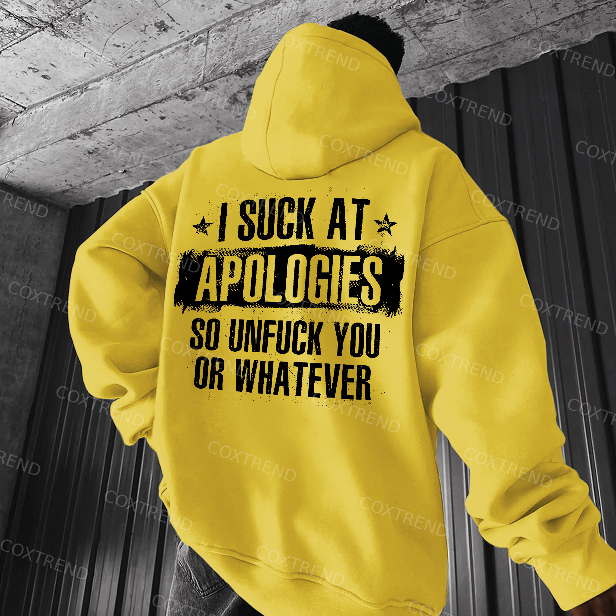 I Suck At Apologies So Unfuck You Or Whatever Printed Men's Hoodie