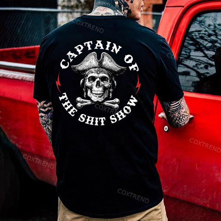 Captain Of The Shit Show  Printed Men's T-shirt