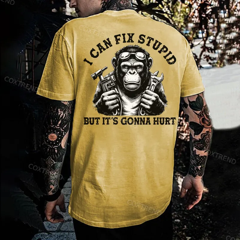 I Can Fix Stupid But It's Gonna Hurt Printed Men's T-shirt