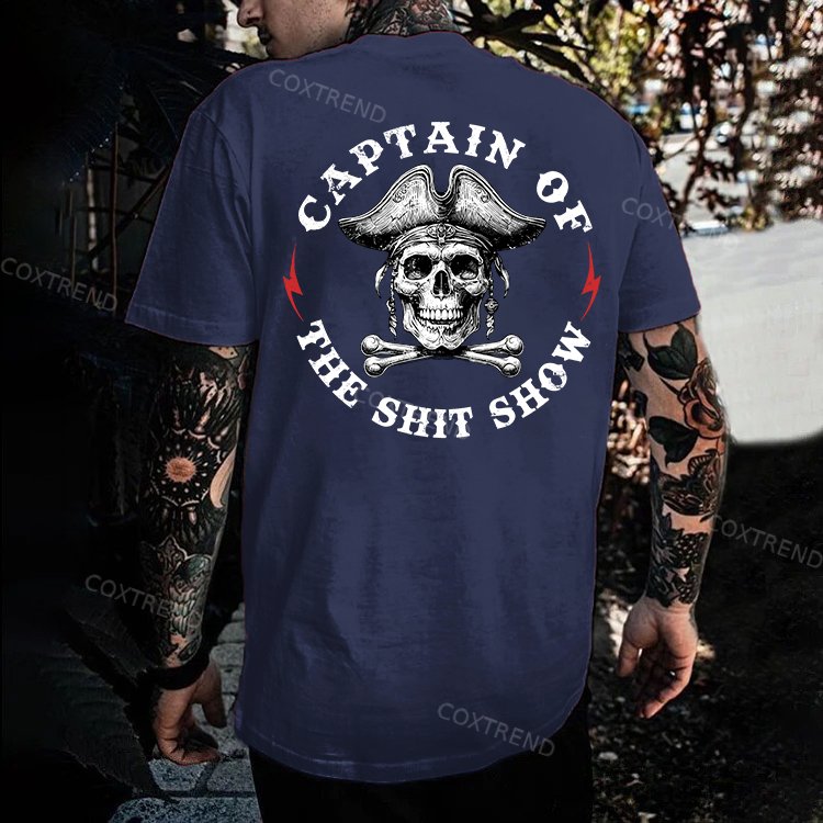 Captain Of The Shit Show  Printed Men's T-shirt