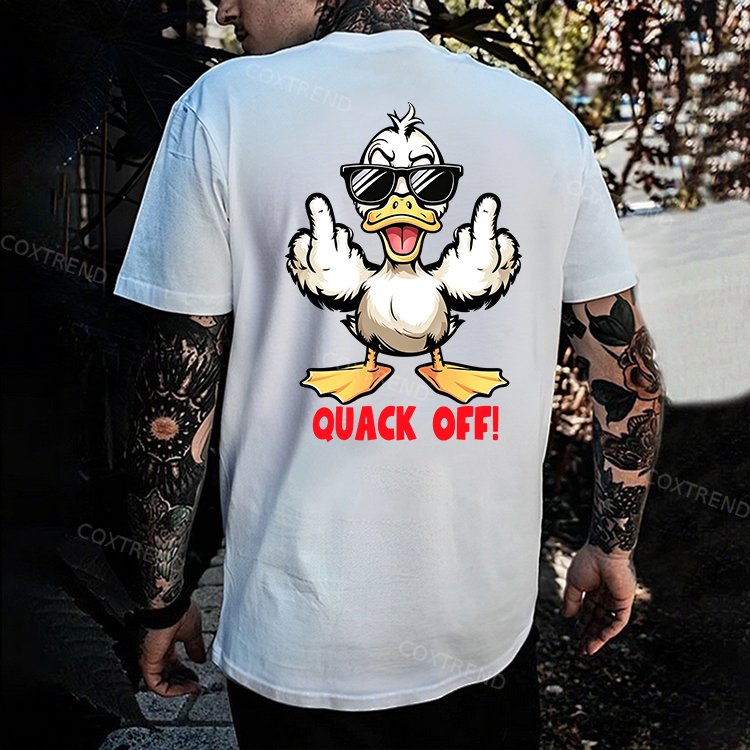 Quack Off Printed Men's T-shirt