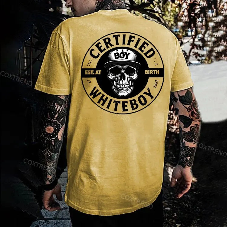 Certified Whiteboy Skull Printed Men's T-shirt
