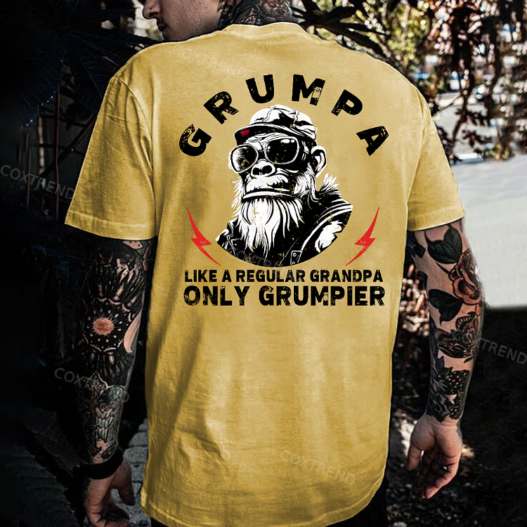 Grumpa Like A Regular Grandpa Only Grumpier Monkey T-shirt